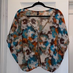 Sheer, flowy top with gold sequins from Windsor